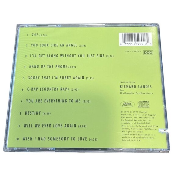 Eddie Rabbitt 10 "Ten Rounds" 1991 Country CD Album Jewel Case - Picture 3 of 5